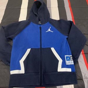 Boy Jordan Hoodie. Blue and Navy Size 10/12